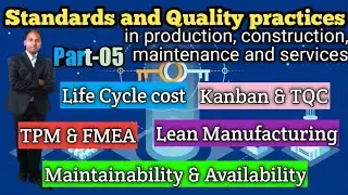 5/5 | Life Cycle cost | Availability | TPM | FMEA | Lean Manufacturing | Kanban | TQC