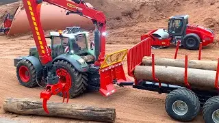 COOL RC TRUCK TRANSPORT with RC EXCAVATOR in 4K