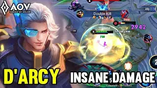 AOV : D'ARCY GAMEPLAY | INSANE DAMAGE - ARENA OF VALOR LIÊNQUÂNMOBILE ROV COT 傳說對決
