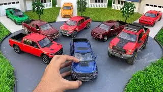 Mini Pickup Trucks Diecast Model Cars Collection | Ft Muscle Cars | Miniature Automobiles