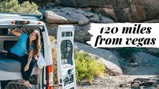 Ep 17. TWO HOURS FROM LAS VEGAS...OUR MOST REMOTE SPOT YET | Van Life Nevada, Lincoln County