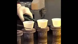 How Glass Cups Are Mass Produced in Factories | Incredible Process #ytshorts #manufacturing