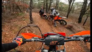 Full Speed Through Pine Barrens NJ Trails | KTM 300 XCW (POV)
