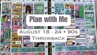 Plan with Me | August 18 - 24 using 90s Throwback from Pink Diamond Planner Co | kaseyplans