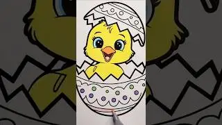 Cute BABY CHICK Coloring Page #easter #eastercoloring #coloring #coloringpages #kidsvideo #cutstuff