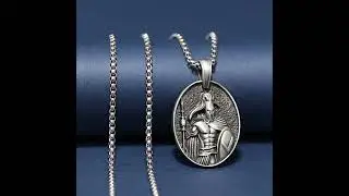 Pure Tin Leonidas Spartan Necklace