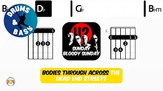 U2 - Sunday Bloody Sunday &bull; Bass & Drums | Scrolling Guitar Chords & Lyrics