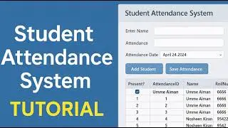 C# Student Attendance System| Windows Form Application| SQL server connection