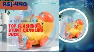 Duck Series Toys- Top Flashing stunt duck crawling toy with lights and music