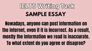 ✍️ IELTS Writing Task 🔊 The Accuracy of Internet Information #essay #ielts #ieltswriting