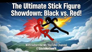 The Ultimate Stick Figure Showdown: Black vs. Red!  #stickman #animation #epicbattle #stickfigure 
