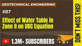 Effect of water table in Zone II on UBC Equation |Bearing Capacity | Geotechnical Engineering - GATE