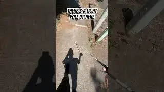 Hard mode POV, NASTY sidewalks, 90deg turn, #blind #mobility