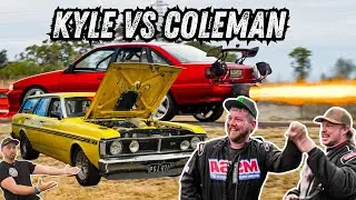 KYLE LUXIFER COMMODORE JET CAR VS SKETCHS 1400+ FALCON WAGON