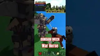 Roblox Build a Boat for Treasure Gundam Mech vs War Horse Mech PVP #roblox #babft