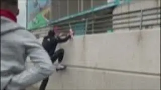 Ticketless England fans try to enter Wembley