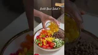 Lentil Salad Bowl 🔥#summersalads #foodforhealth #flavorfuldishes #simplerecipes