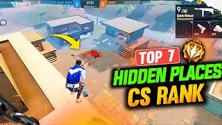 TOP 7 CS RANK HIDDEN PLACES IN KALAHARI MAP || CS RANK TIPS AND TRICKS || SECRET PLACES IN FREE FIRE