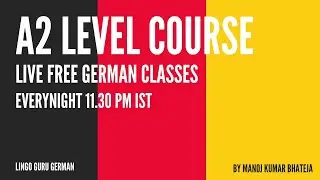 LIVE GERMAN CLASS ONLINE - A2 - DAY 1 - FREE GERMAN CLASSES FOR BEGINNERS | Cases in German