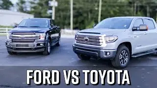 F-150 против Tundra | Ford F-150 Lariat 2020 года в сравнении с Toyota Tundra Limited 2019 года