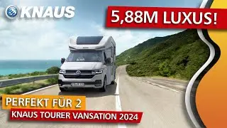 Nur 5,88m, wendig & luxuriös: VW Bulli-Basis für 2 ohne Hubbett – KNAUS Tourer Van Vansation 2024! 🚐
