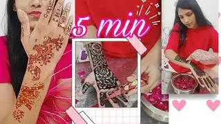 Perfect Mehendi in 5 min Hack 💕 #pinterest #henna #hennadesign 