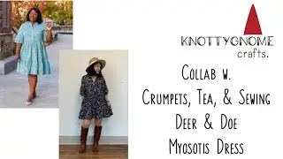 #vlogtober knottygnome crafts: Collab w/Crumpets, Tea, & Sewing Deer&Doe Myosotis Dress Review