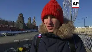 US delegation at memorial of Russia opposition leader