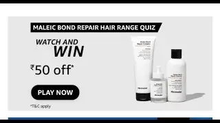 Amazon Maleic Bond Repair Hair Range Quiz Answers Today| 11 July 2023 | @dailyquiztime #amazonfunzon