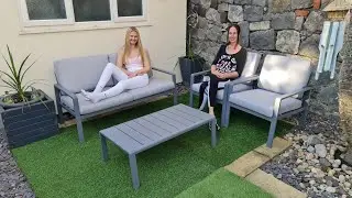 B&Q Grey Garden Seating Set,Unboxing,Setup & Review 2022