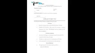 FREE Quiet Title Template