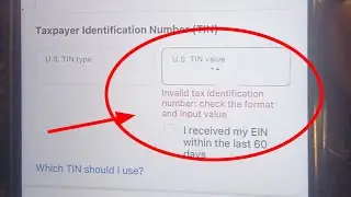 u.s. tin value invalid tax identification number check the format and input value