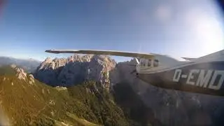 Flying over the Alps around Kufstein