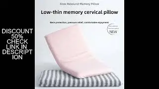 Memory Foam Pillow Ultra Thin Soft Cervical Support Neck Pain Relief Sleep Aid Posture Corrector Low
