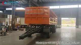 3 Axle 20CBM 30CBM 20T 30T Dumper Side Tipper Full Trailer With Drawbar to connect with Towing Hatch