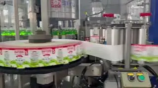 labeler machine at speed of 15000 bottle per hour for 2L