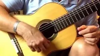 String crossing  on classical guitar, learn classical guitar