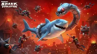 NEW GREAT WHITE SHARK IN HUMAN INVASIONS GAMEPLAY - Hungry Shark Evolution