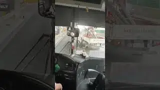 Riding in the bus, lookout, crazy drivers!
