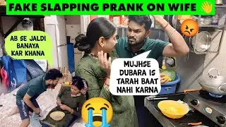Fake Slapping Prank On Wife 🤣 Gone Extremely Wrong 😱 Epic Reaction #Prank Video || Komaldev