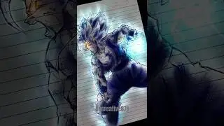Drawing Beast Gohan Form using 