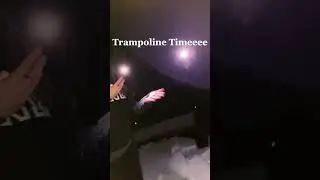 Trampoline time in da snow 😂 #snow #funny #scary #winter