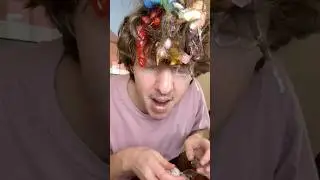 TRYING SLIME HAIR MASK #shorts