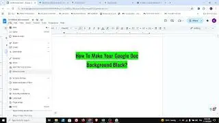Как сделать фон документа Google Docs черным &mdash; полное руководство