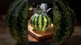 Glass Watermelon Cutting ASMR 🍉 | Oddly SatisfyingSlice#GlassWatermelon #ASMRShorts #OddlySatisfying