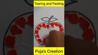 Tearing and Pasting Activity #art #shorts #youtubeshorts