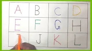 Alphabet writing A to L for kids | Trace, colour and draw letters | how to write English letter