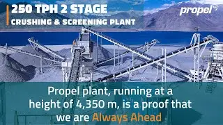 PROPEL | 250 TPH 2 STAGE CRUSHING & SCREENING PLANT RUNNING AT 4,350 m ALTITUDE