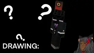 Drawing Enderman The Watcher from AXO SMP