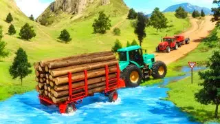 heavy cargo tractor trolley | heavy cargo 🚜 tractor off road game🔥🔥